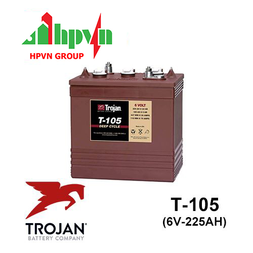 Ắc Quy Trojan T-105 (6V-225Ah) 